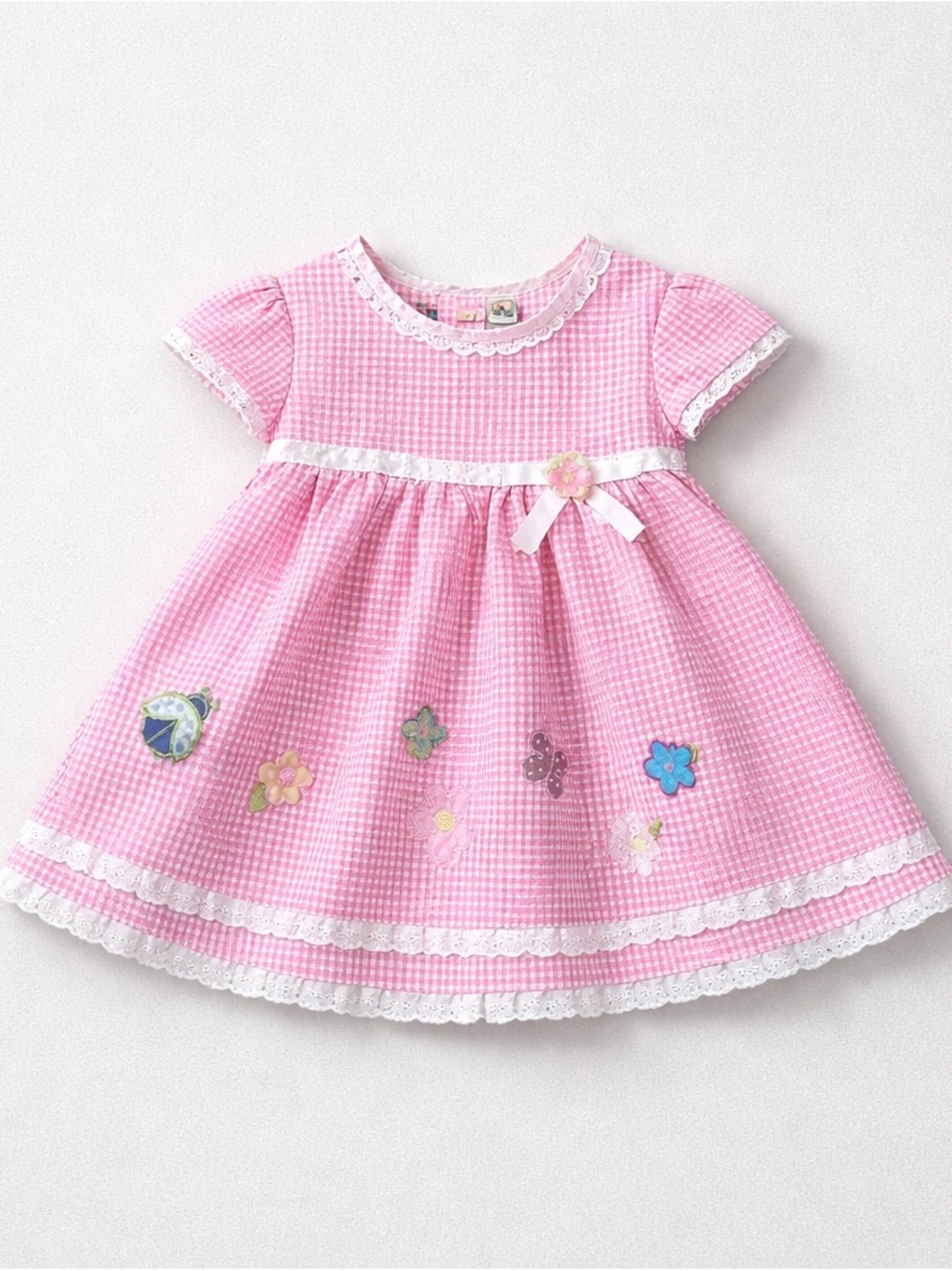 Tuti Fruiti Pink Gingham Dress | Size 2T | Vintage